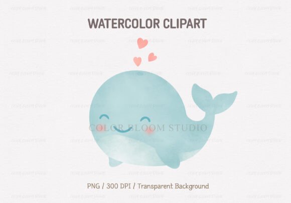 Download Watercolor Whale Clipart | Sea Animal - Clipart Collection
