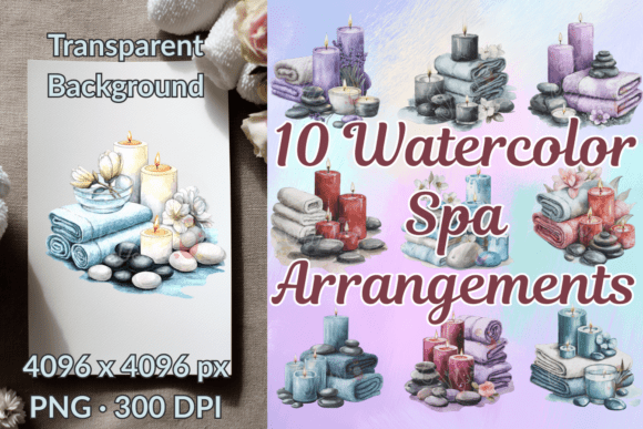 Download Zen Watercolor Spa Clipart Arrangements - Clipart Collection