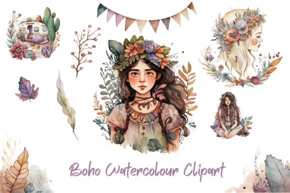 Download Boho Watercolour Clipart - Clipart Collection