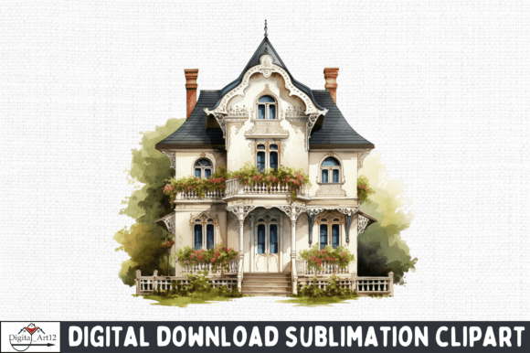 Download Vintage House PNG Clipart - Clipart Collection