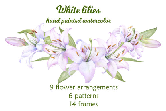 Download White Lilies Watercolor Clipart - Clipart Collection