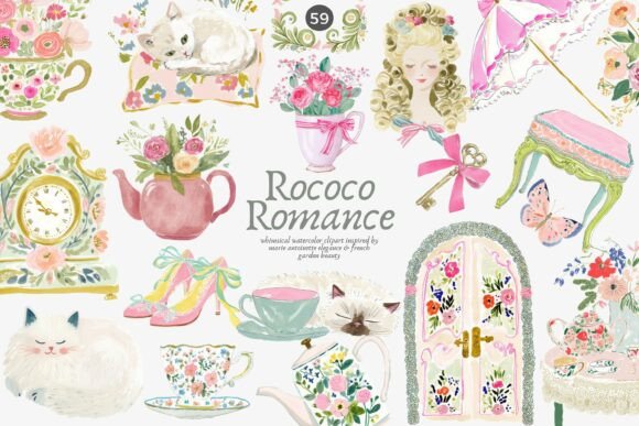 Download Rococo Romance Clipart Set - Clipart Collection
