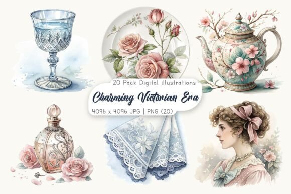 Download Charming Victorian Era Clipart Bundle - Clipart Collection