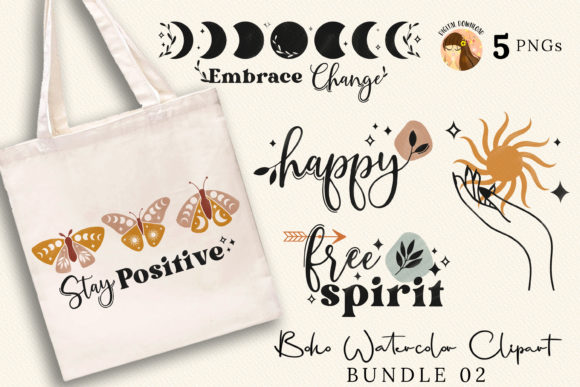 Download Boho Watercolor Clipart Bundle 02 - Clipart Collection