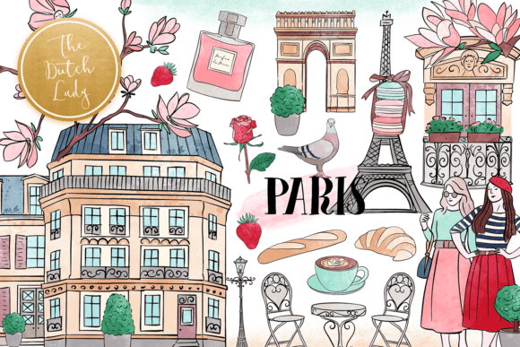 Download Paris &amp; Parisian Life Clipart Set - Clipart Collection