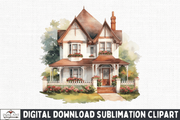 Download Vintage House PNG Clipart - Clipart Collection