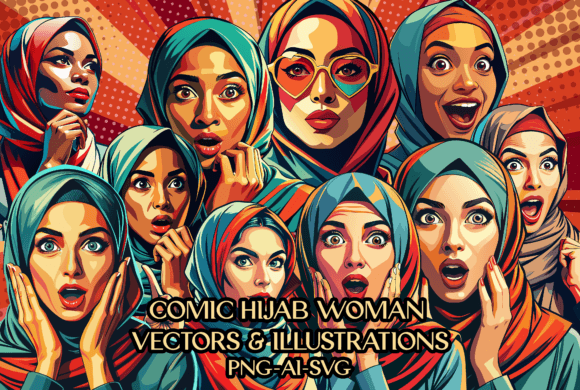 Download Muslim Pop Art Woman, Comic,clipart - Clipart Collection