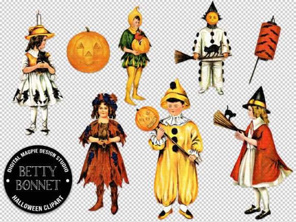 Download Betty Bonnet Vintage Halloween Clipart - Clipart Collection