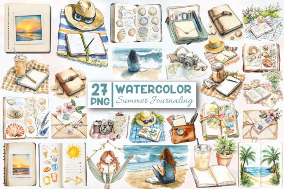 Download Summer Journaling Clipart - Clipart Collection