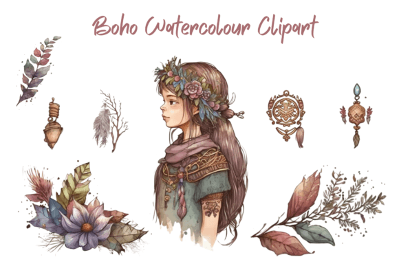 Download Boho Watercolour Clipart - Clipart Collection