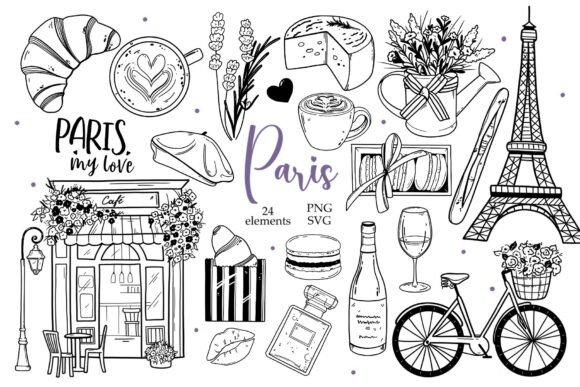 Download Hand Drawn Paris Clipart PNG SVG - Clipart Collection