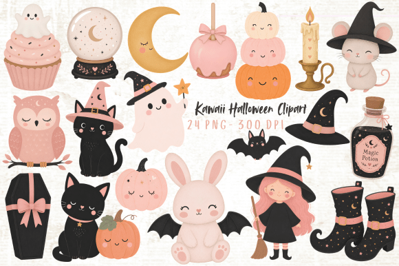 Download Kawaii Halloween Clipart PNG - Clipart Collection