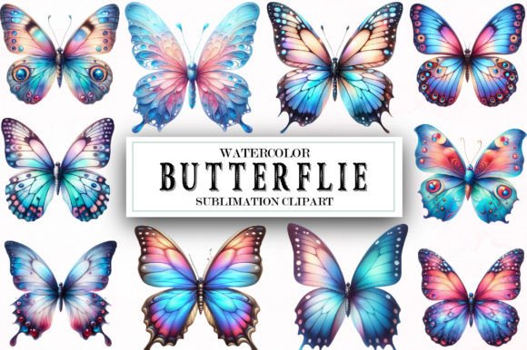 Download Watercolor Butterflies Clipart - Clipart Collection