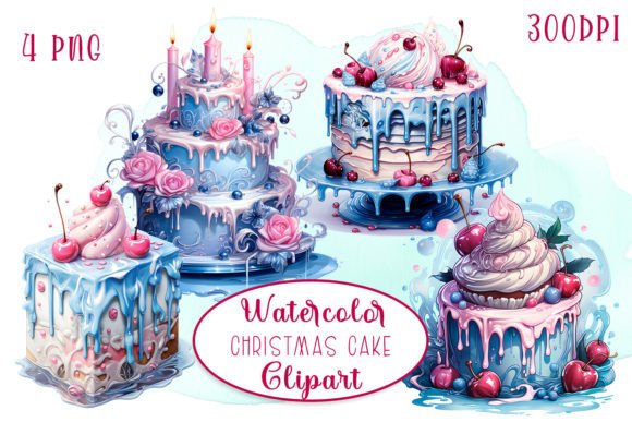 Download Christmas Pink Velvet Cake Clipart - Clipart Collection