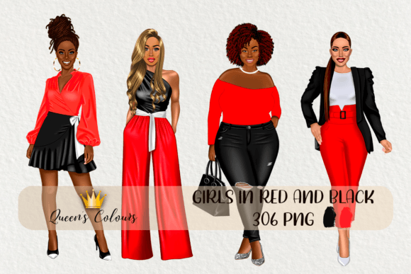 Download Red and Black Girls Clipart, Girl Boss - Clipart Collection