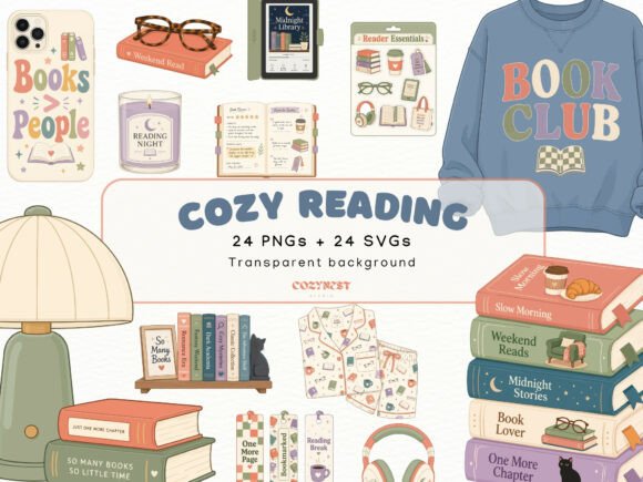 Download Cozy Reader Lifestyle Clipart Book Lover - Clipart Collection