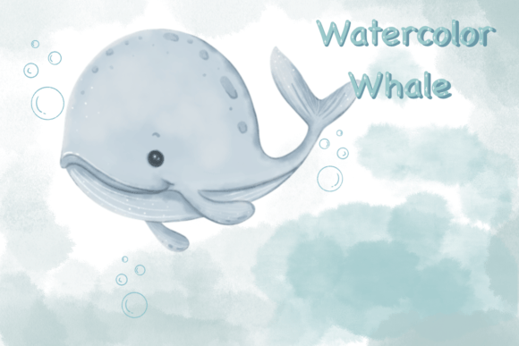 Download Watercolor Whale, Sea Animal Clipart - Clipart Collection