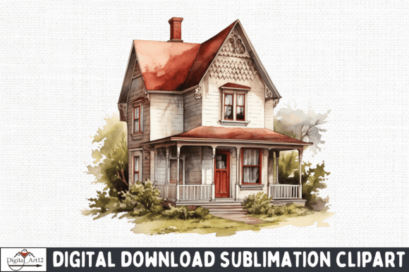 Download Vintage House PNG Clipart - Clipart Collection