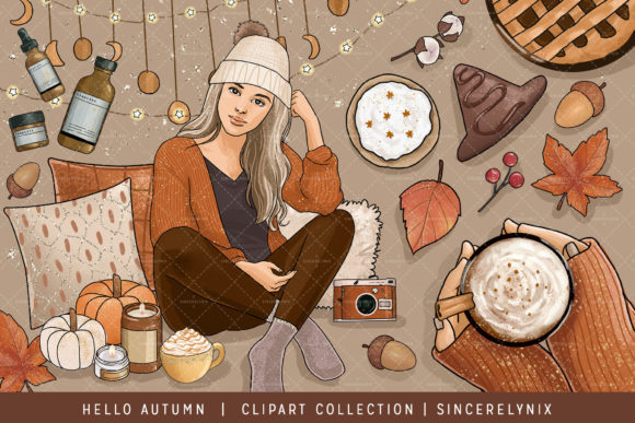 Download Autumn Fashion Girl Clipart - Clipart Collection