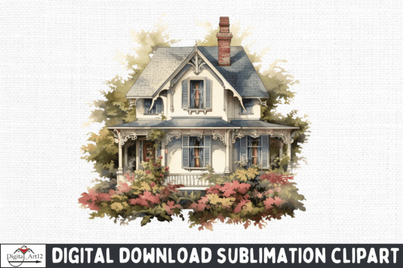 Download Vintage House PNG Clipart - Clipart Collection