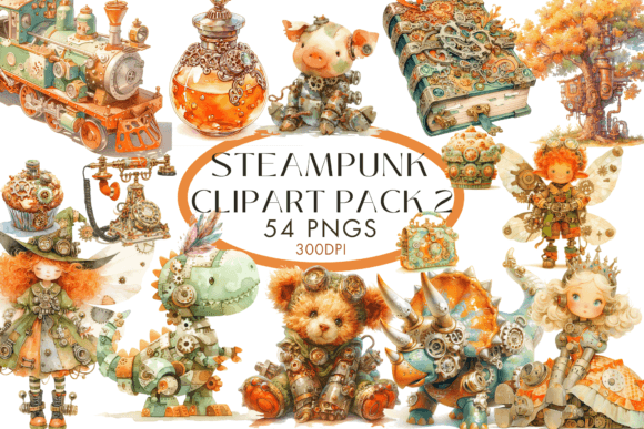 Download Steampunk Clipart Bundle Pack 2 - Clipart Collection