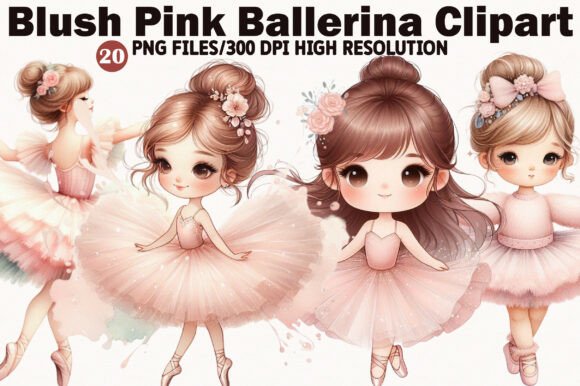 Download Blush Pink Ballerina Clipart Bundle - Clipart Collection