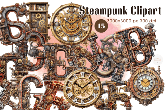 Download Victorian-Inspired Steampunk Clipart - Clipart Collection