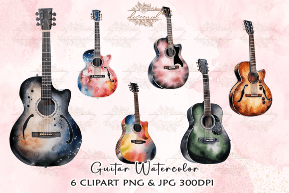 Download Guitar Watercolor Clipart - Clipart Collection