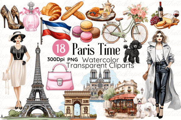 Download Paris Time in France Sublimation Clipart - Clipart Collection