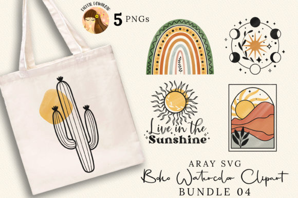 Download Boho Watercolor Clipart Bundle 04 - Clipart Collection