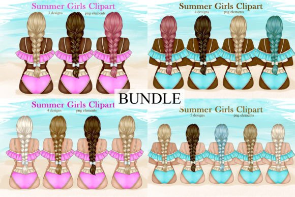 Download Girls on the Beach Clipart / Woman - Clipart Collection