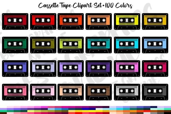 Download Cassette Tape Clipart, Retro Record Tape - Clipart Collection