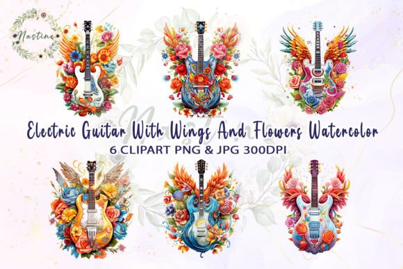 Download Watercolour Guitar Clipart - Clipart Collection