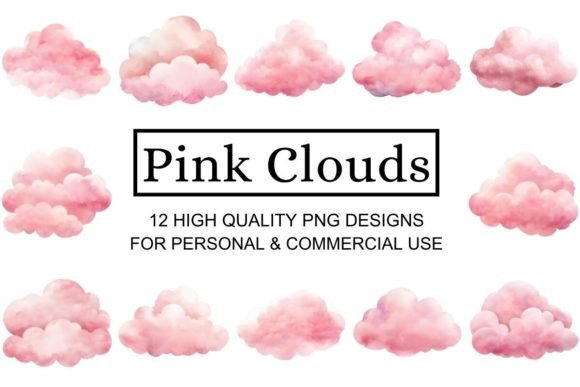 Download Charming Pink Cloud Clipart - Clipart Collection