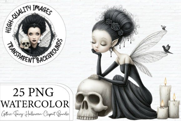 Download Gothic Fairy Halloween Clipart Bundle - Clipart Collection