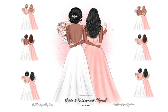 Download Bride and Bridesmaids Clipart - Clipart Collection