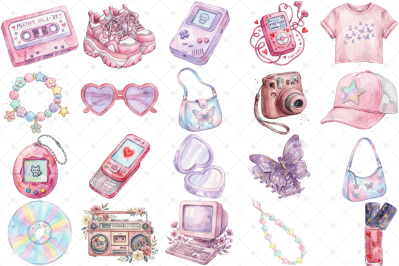 Download Y2K Teen Girl Cliparts, 2000s Nostalgia - Clipart Collection