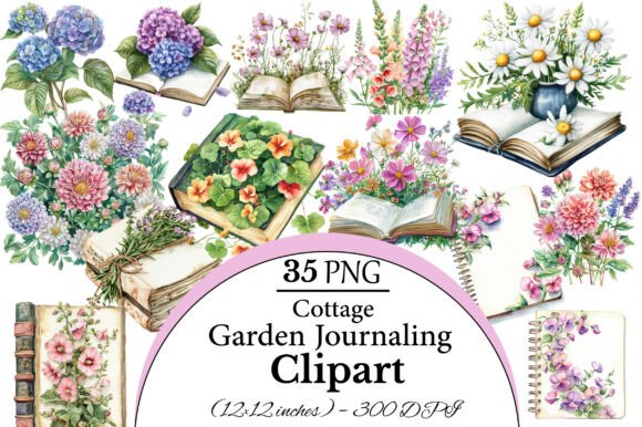 Download Cottage Garden Journaling Clipart - Clipart Collection