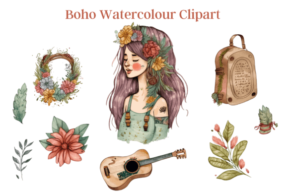 Download Boho Watercolour Clipart - Clipart Collection
