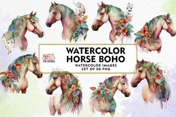 Download Watercolor Horse Boho Watercolor Clipart - Clipart Collection