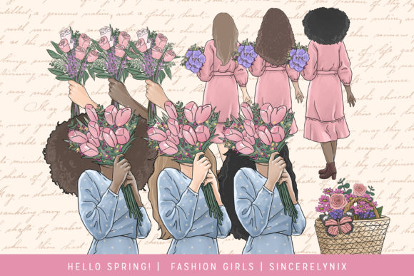 Download Spring Fashion Girl Clipart - Clipart Collection