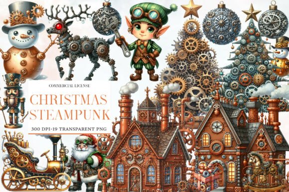Download Christmas Steampunk Clipart - Clipart Collection
