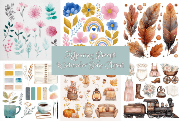 Download Prompt for Watercolor Boho Clipart - Clipart Collection