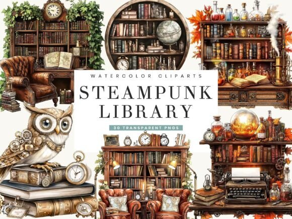 Download Vintage Steampunk Clipart Bundle - Clipart Collection