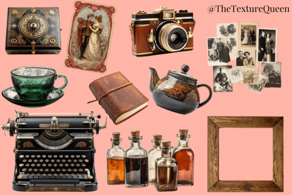 Download Vintage Objects Realistic Clipart PNG - Clipart Collection