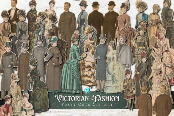 Download Victorian Fashion Fussy Cut Clipart - Clipart Collection