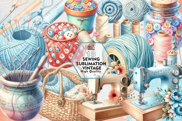 Download Sublimated Vintage Sewing Clipart PNG - Clipart Collection
