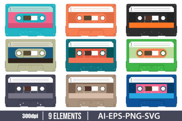 Download Audio Cassette Tape Clipart Vector - Clipart Collection
