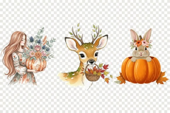 Download 55 Autumn Boho Clipart PNG Bundle - Clipart Collection