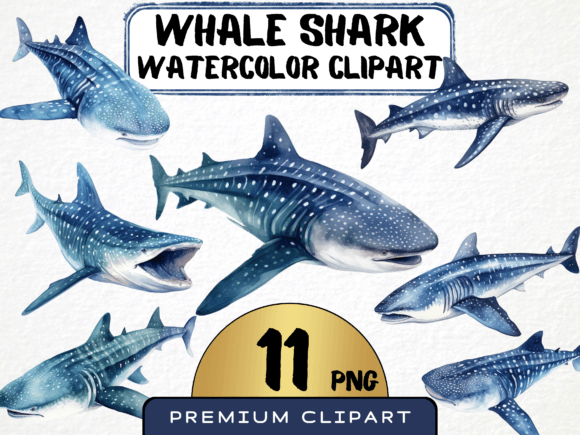 Download Watercolor Whale Shark Clipart - Clipart Collection